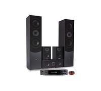 LTC Ensemble home-cinéma 5 enceintes E1004 Noire – 850W – Ampli ATM8000 Karaoke USB/BT/FM