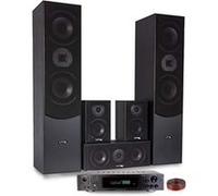 Ensemble Home-Cinéma 5 Enceintes LTC E1004 Noire 850W - Ampli ATM8000 Karaoke - USB/BT/Radio FM 4x75W -3 x20W - Câble