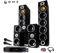 Ensemble Home-cinéma BENG - 2 enceintes colonnes 4 voies - 1240W - Karaoké - Bluetooth - Noir