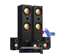 Ensemble Home-Cinéma - Evidence Acoustics EA950-BK - 5 enceintes 850W - Ampli 5.1 USB BT FM - 4 x75W, 3 x20W+ Clé USB 32G