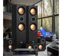 Ensemble Home-Cinéma - Evidence Acoustics EA950-BK - 5 enceintes 850W Ampli 5.2, USB BT FM - 4 x75W, 3 x20W+ Clé USB 32G