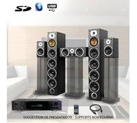 Ensemble Home-cinéma Hifi 1240W + ampli 360W V9B-BK+ATM8000BT + CABLE