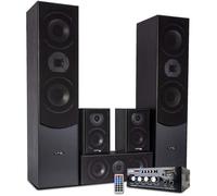 ensemble home-cinéma/acoustiques ltc audio e1004 hifi 5 enceintes noire 850w - amplificateur stéréo - usb/bluetooth/sd/fm G