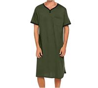 Ensemble Homme Ete Pyjama Long Homme à Manches Courtes Et Col V Ensemble Hommes Décontracté En Tissu Léger Et Doux Conçu Tenue Hawaienne Avec Une Coupe Ample Qui Ne Serre Pas Assure Un Confort Maximal