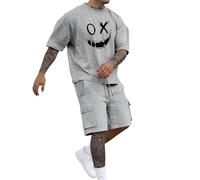 Ensemble Homme Fashion Survêtements Grande Molleton Africain Fluide Chemisette Courte Boxe Bermuda Grand XS Sportswear Toile Poche Pagne Doux Vestimentaire The Surf