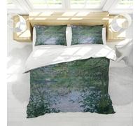 Ensemble Housse Couette 3 pièces Abstrait Noir et Blanc Motif Floral Plante Chambre à Coucher Ensemble literie avec 2 Couvre-oreillers et 4 Attaches d’Angle 240x260cm