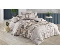 Ensemble housse de couette avec 2 taies d oreiller : Foglie Blanc