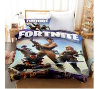 Ensemble Housse de Couette et 1 Taie d'Oreiller Fortnite Mitrailleuse - Lit simple - 140 cm x 200 cm