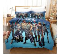 Ensemble Housse de Couette et 2 Taies d'Oreiller Fortnite Bleu - Lit double - 220 cm x 240 cm