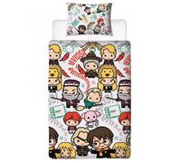 Harry Potter Housse de couette motif scène | Housse de couette réversible 2 côtés Produit officiel Taie d'oreiller (simple)