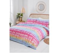 Ensemble housse de couette - Marque - Tie Dye - 135 x 200 cm - Motifs colorés - Lavable en machine