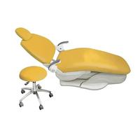 Ensemble Housse De Fauteuil Dentaire, 4pcs/Set Protective Full Dental Chair Cover Advanced Milk Silk + Waterproof Composite Film Waterproof Material, for Dental Chair, Seat, Headrest(Yellow)
