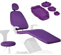 Ensemble Housse De Fauteuil Dentaire, housse de siège de fauteuil dentaire en élasthanne, housse de protection élastique, housse de protection pour équipement de dentiste, lavable 4Pcs/Set(Purple)
