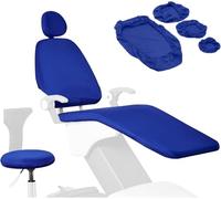 Ensemble Housse De Fauteuil Dentaire, housse de siège de fauteuil dentaire en élasthanne, housse de protection élastique, housse de protection pour équipement de dentiste, lavable 4Pcs/Set(Blue)