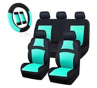 Ensemble Housses Siège Sport En Matériau Respirant Pour Voitures Camions SUV Comprenant Une Housse Volant Et Protection Des Épaules Housses Siège Avant Voiture(2)