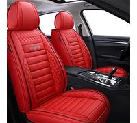 Ensemble Housses Siège Voiture pour Ford pour Focus 2 pour Fiesta pour 3 pour Mondeo Mk4 Mk3 pour Mk2 pour Fusion pour Kuga pour Ranger Ensembles Housses Siège Voiture(Rouge)