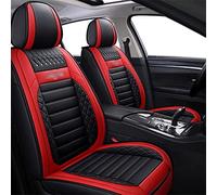 Ensemble Housses Siège Voiture pour Ford pour Focus 2 pour Fiesta pour 3 pour Mondeo Mk4 Mk3 pour Mk2 pour Fusion pour Kuga pour Ranger Ensembles Housses Siège Voiture(Noir Rouge)