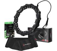 Ensemble Hula Hop Hhw11 Noir Avec Languettes Et Poids + Ceinture Br163 Noir Taille Plus Hms