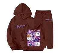 Ensemble Huntrix K-Kpop D-Demon Hunters 2 Pièces Survêtement, Imprimé Rumi Mira Zoey, Sweat à Capuche, Manches Longues, Pantalon de Jogging, Cordon de Serrage, Huntr/X Merch, 2-13 Ans