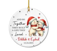 Ensemble, Ils Ont Construit Une Vie Qu'Ils Aimaient. Ornement Suspendu Mignon Décoration De Noël A Suspendre Décoratifs Pendentif De Noël pour Fête Mariage Jardin