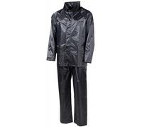 Miltec Tenue de pluie composée d'une veste et d'un pantalon, Noir, 4XL