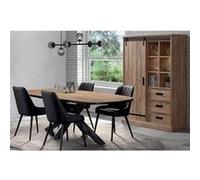 CEDRA - Ensemble Industriel Argentier + Table Ovale 230cm - Altobuy Marron