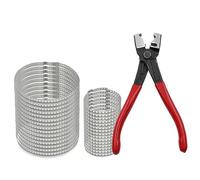 Ensemble inférieur Kit de 31 pièces comprenant une pince à colliers serrage Clicr-R, des clips universels pour soufflets cardan, en acier inoxydable et gaine pneu Jeu de joints-soufflets