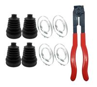 Ensemble inférieur Kit de 4 soufflets cardan en silicone à vitesse constante, avec colliers serrage et bande caoutchouc anti-vieillissement résistant l'usure Jeu de joints-soufflets(Set A)