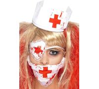 Ensemble infirmière zombie horreur blanc-rouge