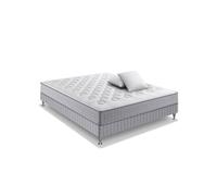 Ensemble INITIAL couchage 160x200 - SIMMONS - ressorts ensachés, ferme, H23 + 2 Oreillers