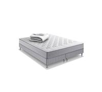Ensemble INITIAL couchage 180x200 - SIMMONS - Sommier duo 2X90X200, ressorts ensachés, ferme, H23 + Couette