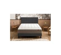 Ensemble Epeda Inoubliable + Sommier Confort Medium 160x200 - Double Sommier Blanc
