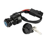 Ensemble interrupteur à clé de contact, mécanisme de verrouillage haute performance avec 2 clés assorties pour YFM 350 550 660 700 Grizzly ABS plastique métal noir 114 g