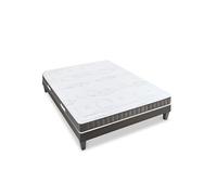 - Ensemble INTUITION 180x200 cm - Matelas Mémoire de forme + Sommier Bois