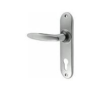 Vachette Set poignée sur grande plaque JAZZ – Entraxe 195 mm Axe 70/72 Clé L Chrome velours