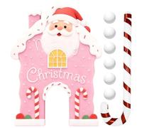 Ensemble Jeu Golf Pains D'épices, Mini Jeu Golf Fête Noël, Ensemble Parcours Golfs Amusant Pains D'épices avec Club Canne Sucre Et 6 Balles, Cadeau Fête But Maison Golfs Noël, pour Enfant Adulte