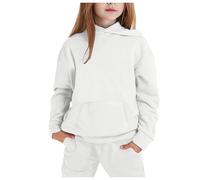 Ensemble Jogging Enfant Fille de Sport pour 2 Pièces Vêtement Enfants Survêtement Sweat Capuche et Bas Tenue Running