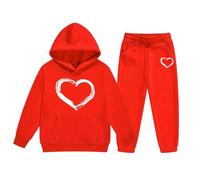 Ensemble Jogging Enfant Fille Joggers Automne Sportwear de Survêtement Enfants Sweat Capuche et Bas Vêtements Mode 5-15 Ans