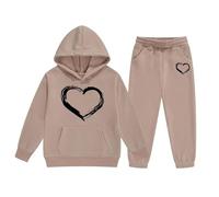 Ensemble Jogging Enfant Fille Joggers Automne Sportwear de Survêtement Enfants Sweat Capuche et Bas Vêtements Mode 5-15 Ans