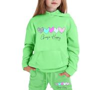 Ensemble Jogging Enfant Fille Pantalon et Sweats Haut 2 Pièce Sweat Capuche Legging Sport Ensembles Unisex Plaine Top Bottoms Costume Survêtement Vêtement d'automne Printemps