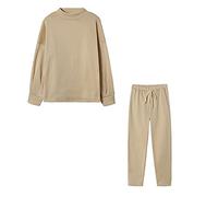 Ensemble Jogging Femme Ample 2 Pièces - Short De Bain, Loungewear, Tenue Pole Dance, Manches Longues, Sport Imprimé Noël - Kaki L