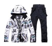 Ensemble Jogging Homme - Ensemble Vestes Et Pantalons De Ski Pour Hommes Et Femmes Combinaison De Neige IsoléE Coupe - Vent Manteau De Neige Chaud D'Hiver Pour Snowboard Cardigan Zippé Pour Homme