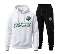 Ensemble Jogging Homme Saint-Étienne - Sweat À Capuche + Pantalon Noir (Taille L,Couleur Vert)