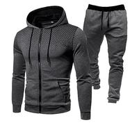 Ensemble Jogging Homme Tendance Combinaison Grande Fils Bonnet Surchemise Ciel Tendance Coloré Bien Marche Unicolore Assortie Décontracté Rayure Culotte Pilate Nouvelle Jeune Nordique
