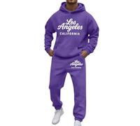 Ensemble Jogging Hommes Foot,Sweat à capuche à manches longues et poches avec cordon de serrage imprimé lettres deux pièces décontractées idéales pour un usage quotidien style urbain tenue confortable
