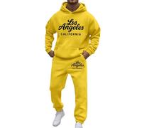 Ensemble Jogging Hommes Foot,Sweat à capuche à manches longues et poches avec cordon de serrage imprimé lettres deux pièces décontractées idéales pour un usage quotidien style urbain tenue confortable