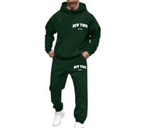 Ensemble Jogging,Jogging Homme Ensemble,Tenue Deux pièces décontractée à Motif Lettres pour Homme contemporaine et Confort Tout Long de la journée idéale en Style Urbain (Green, L)