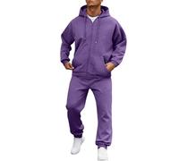 Ensemble Jogging Polaire Homme, Tenue de Sport Décontracté Extensible Tendance Jogging Zippé Confortable Polyvalent Chaud Hiver Thermique Performant Respirant Sport Homme XXL
