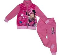 Arlis Ensemble jogging Sweet zippé de couleurs contrastées, image de héros devant. Finitions élastiquées. Deux poches. Intérieur polaire (as4, age, 3_years, regular, Ensemble Jogging Minnie Fuchsia)