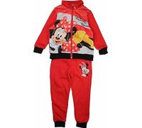 Arlis Ensemble jogging Sweet zippé de couleurs contrastées, image de héros devant. Finitions élastiquées. Deux poches. Intérieur polaire (as4, age, 5_years, regular, Ensemble Jogging Minnie Rouge)